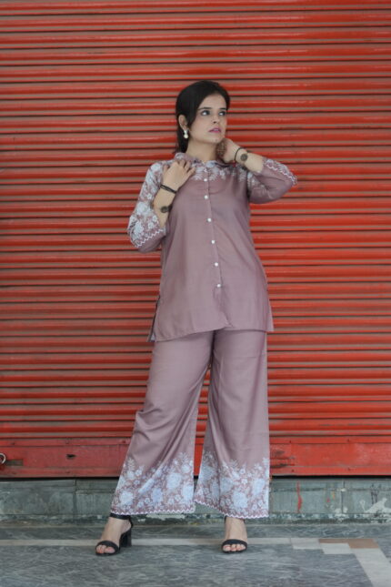 Bell-Bottom Shirt Co-Ord Set